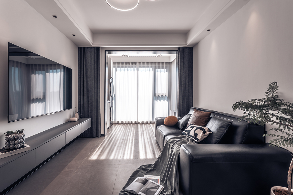 觀泓雅苑新房裝修，簡(jiǎn)約黑白灰搭配有品質(zhì)